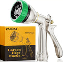FANHAO Heavy Duty Garden Hose Nozzle, 100% Metal Water Hose Sprayer with 7 Spray Patterns, Ergonomic Rear Trigger, High Pressure Water Nozzle Sprayer for Watering Plants, Washing Car and Pet by GreenHaven Gardens
