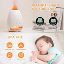 Ultrasonic Essential Oil Diffuser with Himalayan Salt Rock,Flame Oil Diffuser with 2 Color Light,Small Aromatherapy Oil Diffuser with Auto Off Function for Home, Office,Spa,100ML by TinyTreasures Baby Boutique