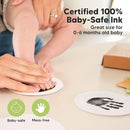 2-Pack Round Inkless Baby Hand and Footprint Kit - Mess Free Ink Pad for Newborn Keepsake, Dog Nose & Paw Print Kit, Clean Touch Ink Pad for Baby Hand & Footprints,Ideal New Mom Gifts (Jet Black) by TinyTreasures Baby Boutique