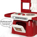 Kitchen Set for Toddler with Sound and Light，Pretend Cooking Food Set,Kids Kitchen Playset，Play Sink with Running Water and Electronic Induction Stove，Kitchen Accessories (Lyons Blue Kitchen) by TinyTreasures Baby Boutique