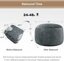 Bean Bag Chairs for Adults - Memory Foam Furniture BeanBag Chair - Kids/Teens Sofa with Soft Micro Fiber Cover - Round Fluffy Couch for Living Room Bedroom College Dorm - 5 ft, Grey by CozyNest Decor
