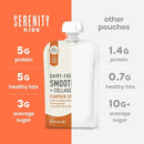 Serenity Kids 6+ Months Dairy-Free Smoothie Baby Food - USDA Organic Grass-Fed Collagen & Pumpkin Protein - 3.5 Oz BPA-Free Cans - Pumpkin Smoothie Baby Food - 6 Count by TinyTreasures Baby Boutique