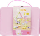 PLUS PLUS Building Set with Metal Suitcase, Open Ended Stem Toy for Toddlers and Preschool, 70 Big Pastel Interlocking Pieces by TinyTreasures Baby Boutique