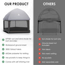 Pop-Up Playpen for Babies & Toddlers Foldable with Canopy (UPF 50), Self-Inflating Playmat, Wind Shade & Carry Bag Durable Baby Beach Tent, Outdoor by TinyTreasures Baby Boutique