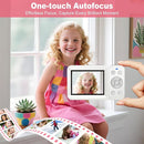 Digital Camera, 4K 64MP, 18X Zoom, Point and Shoot Digital Camera with 64GB TF Card & 2 Batteries, Portable Rechargeable Small Camera for Kids Teens Adult, White by TinyTreasures Baby Boutique