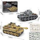 1030 Piece WW2 Army Tanks Toy Building Sets,Create a German Panzer 38T and a German Tiger Tank Toys,Adult Collectible Model Tanks Sets to Build,Christmas Birthday Gifts for Boys,Teens,Adults by TinyTreasures Baby Boutique