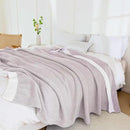 Soft Fuzzy Throw Blanket - Light Grey Cozy Warm Knit Fluffy Plush, Lightweight & Breathable, Throw for Bed, Chair, Sofa, Couch, Outdoor, 50"X60", Oeko-TEX Certified by CozyNest Decor