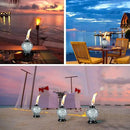tewei 4 Pack Glass Table Top Light Torches for Outside, Easy to Refill Glass Citronella Torches Outdoor Lanterns, Wick and Cap Included Torch for Garden Patio Yard Party by GreenHaven Gardens