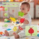 Baby Sensory Chew Toy for 6-12-18 Months, Soft Silicone Pull String Travel Toy for Car Seat & Stroller, Develops Fine Motor Skills & Vision, Early Learning Gift for Newborns and Toddlers Boys Girls by TinyTreasures Baby Boutique