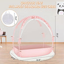 Crib Tent to Keep Baby from Climbing Out - Crib Net to Keep Baby in - Pop Up Breathable Cribs Cover - Canopy with Upgrade Strong Mesh and Durable Zipper (Pink, Lager) by TinyTreasures Baby Boutique