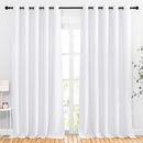 NICETOWN White Room Darkening Bedroom Curtains, Grommet 50% Blackout Thermal Insulated Window Treatment Room Divider Drapes for Bedroom, W66 x L102, 2 Panels by TinyTreasures Baby Boutique