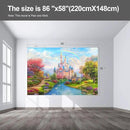 Castle Wall murals Peel and Stick Wallpaper for Bedroom Nursery Room - 58"x86" by CozyNest Decor