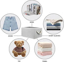 Closet Storage Bins, Linen Closet Organizers and Storage Basket for Shelves, Collapsible Shelf Baskets for Organizing Shelves, Bedroom Clothes Basket, Gray, 3 Pack by CozyNest Decor