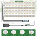 Under Cabinet Grow Light Strip, 36W 360LEDs Grow Lights for Indoor Plant Full Spectrum 660nm/3000K/6000K Grow Lamp with 6/12/16H Timer, 3 Spectrum Modes, 5 Brightness Levels (6 Bars/2 Pack) by GreenHaven Gardens
