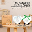 Baby Hand and Footprint Kit Keepsake - Quick-Dry Newborn Foot & Handprint Ornament Kit Boys, Girls, Personalized New Baby Gifts for New Parents, Cute Christmas & Keepsake Gifts (Duo Heart) by TinyTreasures Baby Boutique