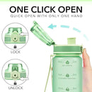 32oz Motivational Water Bottles with Time Marker & Fruit Strainer, Transparent Gradient Color Water Bottle with Times to Drink, Leakproof & BPA Free, Reusable Bottle with Strap (No Straw) by CozyNest Decor