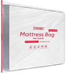 ZCHENBS® – Mattress Bags for Moving and Storage,Mattress Bag with Zippers,5 Mil Ultra-Thick Bed Bag,Waterproof,Anti-Tear,Heavy-Duty Mattress bag (Transaparent/Red, Full/Full XL-(1 Pack)) by TinyTreasures Baby Boutique