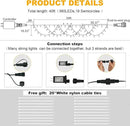 DDMY Christmas Lights Outdoor 34Ft 380 LED Christmas Half-Round String Lights Extendable Plug in 8 Modes Christmas Decoration for Holiday Party Bedroom Garden Patio Outdoor Indoor by GreenHaven Gardens