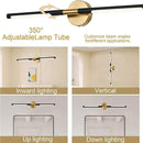 BONLICHT Bathroom Light Fixtures Over Mirror 24 Inch, 12W 350°Rotatable Dimmable 2700-5500K LED Wall Vanity Light Bar Black and Brushed Brass Modern Bathroom Vanity Lights picture and display lighting by CozyNest Decor
