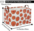 HIYAGON Rectangular Basketball Basket Kids Gift Basket Baby Toy Storage Bin Organizer Box Room Decor(Basketball) by TinyTreasures Baby Boutique