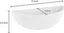 MyGift White Ceramic Wall Planters for Indoor Plants, Half Bowl Hanging Vase, Wall Mounted Succulent Planters, Set of 2 by GreenHaven Gardens