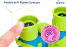 Binoculars for Kids, Girls or Boys Real Kids Binoculars in Vibrant Green Blue - Includes Sticker Book with 40 Bird Species - Small Toys for Toddlers by TinyTreasures Baby Boutique