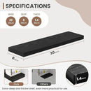 30 Inch Floating Shelves, 8 Inch Deep Floating Shelves for Wall, Hanging Shelf with Invisible Brackets, Deep Shelves for Bathroom, Bedroom, Living Room, Black, Set of 2 by CozyNest Decor