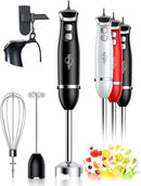 Sangcon Immersion Blender Handheld, 3-in-1 Hand Blender Electric, 400W Handheld Blender, Stainless Steel Blade Stick Mixer with Whisk, Milk Frother Attachments - Black by TinyTreasures Baby Boutique