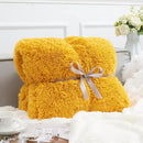 GONAAP Fuzzy Faux Fur Throw Blanket Mustard Yellow Super Soft Cozy Plush Fuzzy Shaggy Blanket for Couch Sofa Bed (Mustard Yellow, Throw(50"x60")) by CozyNest Decor