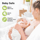 Organic Nursing Pads - 14 Washable Viscose Derived from Bamboo Breastfeeding Pads, Wash Bag, Reusable Breast Pads for Breastfeeding, Nipple Pads for Breastfeeding Essentials(Soft White, L 4.8") by TinyTreasures Baby Boutique