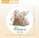 Personalized Baby Bedding Set, 5 Pcs Custom Baby Crib Sets with Name, Toddler Bedding Set for Baby Boys Girls, Forest Animal Double Layer Nursery Bedding Set, Customized Gifts for Infants Kids by TinyTreasures Baby Boutique