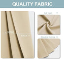 ChrisDowa Blackout Curtains 72 inches Long for Bedroom - 2 Panels Set Grommet Thermal Insulated Room Darkening Curtains for Living Room (Biscotti Beige, 52 x 72 Inch) by CozyNest Decor