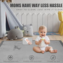 Thick Play Mat for Baby, 50 X 50x 1.3" Memory Foam Playpen Mat,Ultra Soft Tummy Time Mat with Non-Slip Backing, Baby Crawling Mat Child Nursery Rug for Infant, Toddlers, Kids (Light Gray) by TinyTreasures Baby Boutique