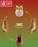 Hand-Painted Resin Owl Figurine with Glow-in-The-Dark Eyes, Solar-Powered Garden Decor 5.5'' Lawn Ornaments Statue Gardening Gifts for Outside Yard Art Patio (Owl) by GreenHaven Gardens