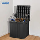 50 Gallon Double-Wall Resin Deck Box - Lockable Waterproof Outdoor Storage Box, 515bs Capacity & Doubles as Seating for Patio Furniture - Garden Tools, Pool Accessories (Black) by CozyNest Decor