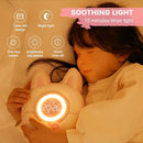 QANYI Bunny Plush Alarm Clock Night Light, Cute Stuffed Animals with LED Display Clock Adjustable Light, Toys for 5-12 Year Old Girls, Kawaii Birthday Gifts for Kids Teens Girls Women by TinyTreasures Baby Boutique