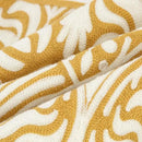 HWY 50 Mustard Yellow Decorative Lumbar Pillow Cover Rectangle 12x20 Inch (1 Piece), Embroidered Cotton Farmhouse Cushion Cover Pillow Case for Sofa Couch Living Room Bed, Minimalist Floral by CozyNest Decor