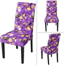 JQinHome Purple Halloween Chair Slipcover, Spider Web Chair Covers Set of 6, High Stretch Washable Chair Protector Cover for Dining Room, Kitchen,Home Party,Wedding Ceremony(Purple Candy,6PC) by CozyNest Decor