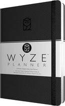 Undated Daily Planner – 3-Month A5 Productivity Organizer with Full Page Per Day, Hourly Schedule, Goal Setting, Habit Tracker, Weekly & Monthly Pages – Hardcover Time Management Notebook (Black) by TinyTreasures Baby Boutique