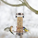MIXXIDEA Wild Bird Feeders for Outdoors Hanging 2 Pack Stainless Steel Tube Bird Feeder, Water Resistant Finch Bird Feeder for Garden Backyard Decoration Attractive Metal Thistle Feeder (Copper) by GreenHaven Gardens