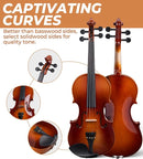 Vangoa Violin 1/2 Size for Kids Beginners Full Set, Spruce Childrens Fiddle Half Size Bundle Medium Acoustic Violins Starter Kit Package w/Side Solidwood, Hard Case for School Students Ages 6-9 by TinyTreasures Baby Boutique