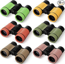 12 Pack Kid Binoculars Shockproof Mini Compact Binoculars Toys for Girls Boys Small Folding Telescope for Bird Watching Educational Learning Camping Birthday Gifts by TinyTreasures Baby Boutique