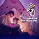 POP LED Neon Sign, Battery & USB Operated - Okay Neon Sign Wall Decor, Hands Off Home, Bedroom Decoration by CozyNest Decor