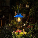 2 Pack Hanging Solar Lantern Lights with Shepherd Hook, Metal Waterproof Warm White Edison Bulb Lights for Garden Outdoor Pathway (Bule) by GreenHaven Gardens