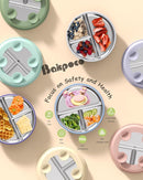 Stainless Steel Baby Plate with Suction, 8” Divided Toddler Plates with Removable Silicone Sleeves for Kids, Non-Toxic Non-Slip Unbreakable Dishwasher Safe Dinnerware Set of 2, Pink & Beige by TinyTreasures Baby Boutique