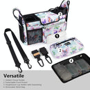 TOPDesign Universal Baby Stroller Organizer, Stroller Caddy with Detachable Mesh Bag & Heightened Insulated Cup Holders & Non-Slip Secure Hooks Accessories, Fits Most Strollers (Butterfly) by TinyTreasures Baby Boutique