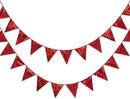 Red Party Decorations Double Sided Sequin Red Triangle Pennant Banner Flag Bunting Garland for Birthday Graduations Anniversary Wedding Engagement Bachelorette Valentines Bridal Shower Hen Party Decor by GreenHaven Gardens
