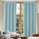 Simplebrand Ava Blackout Curtains for Patio 108 Inches Long 2 Panels Set, Solid Thermal Insulated Room Darkening Rod Pocket Window Treatment Curtains Blackout Drapes, W50 x L108 Inch, Aqua by TinyTreasures Baby Boutique