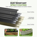 G GOOD GAIN Round Raised Garden Bed - 2Pcs 3x3x1ft Galvanized Steel Planter Boxes Outdoor with Rubber Edge Trim | Metal Raised Beds for Gardening Vegetables Flowers Fruits Herbs (Dark Grey) by GreenHaven Gardens
