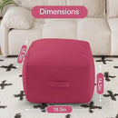 MeMoreCool Square Stuffed Pouf Ottoman Foot Rest, Floor Pouf Foot Stool with Foam Chunk Filling, Soft Stuffed Ottoman Footrest for Living Room by CozyNest Decor